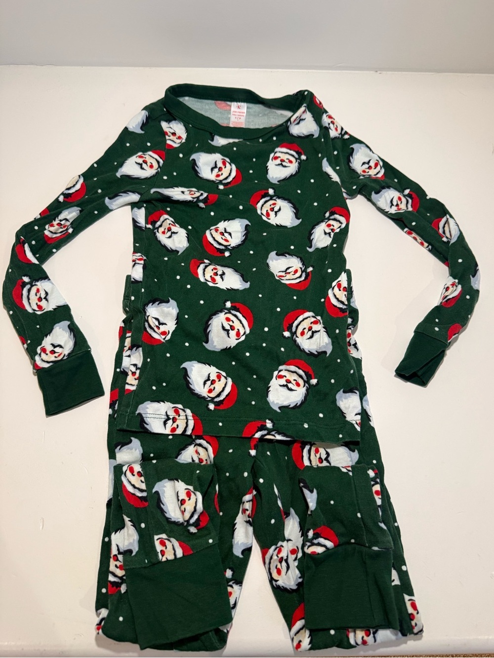 Matching Christmas Santa Pajamas 6T | Dark Green Matching Sibling PJs